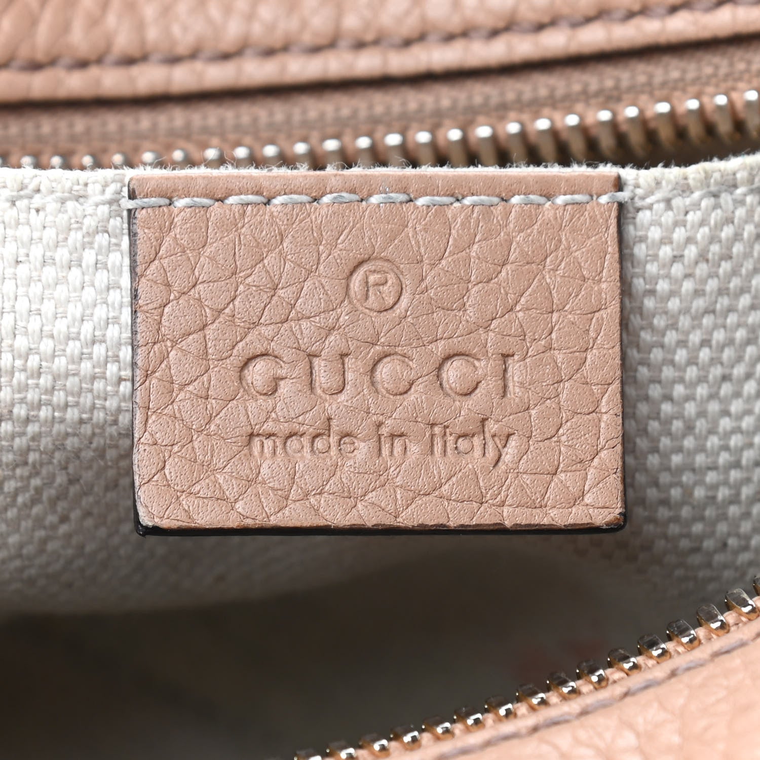 Gucci Pebbled Calfskin Small Soho Disco Bag Camelia 8 of 12
