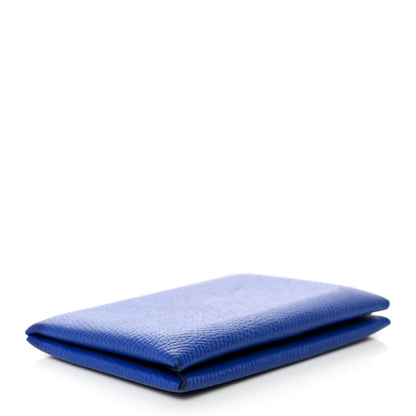 Hermes Epsom Calvi Card Case Bleu Electrique 4 of 8