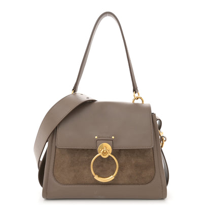 Chloe Calfskin Suede Small Tess Day Bag Motty Grey 1 of 16