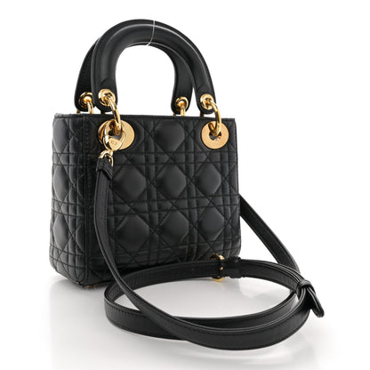 Christian Dior Lambskin Cannage Mini Lady Dior Black 3 of 12