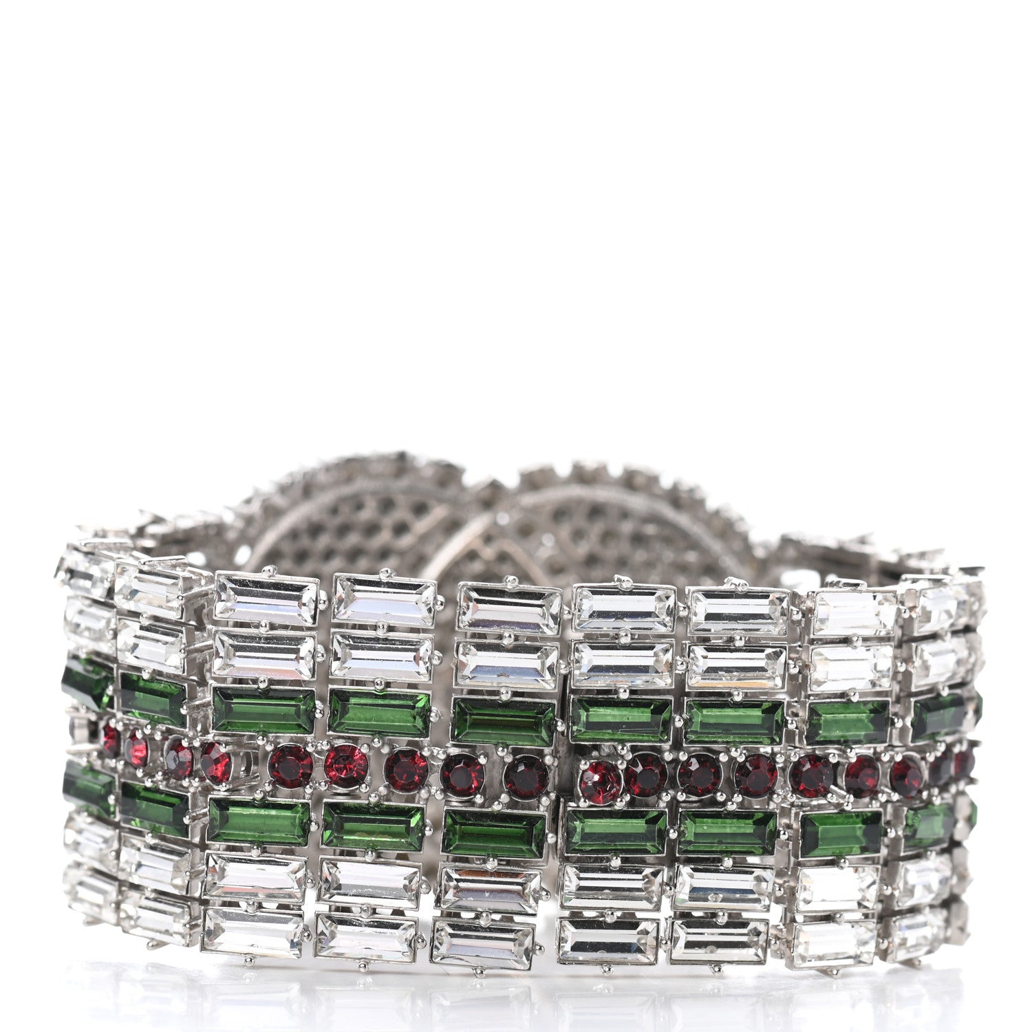 Gucci Crystals Double G Web Tennis Bracelet S Multicolor 3 of 4