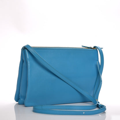 Celine Lambskin Large Trio Crossbody Bag Turquoise 3 of 9