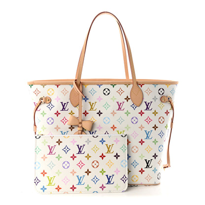 Louis Vuitton LV X TM Monogram Multicolor Neverfull MM White 3 of 10