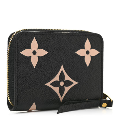 Louis Vuitton Empreinte Monogram Giant Zippy Coin Purse Black Beige 3 of 7