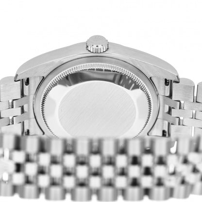 Rolex Stainless Steel 18K White Gold 36mm Oyster Perpetual Datejust Watch Blue Jubilee 116234 4 of 4