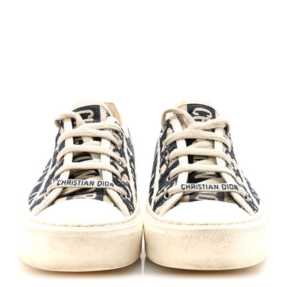 Christian Dior Canvas Oblique Walk'N'Dior Low Top Sneakers 36.5 Deep Blue 3 of 10