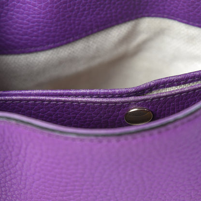 Gucci Pebbled Calfskin Small Soho Chain Shoulder Bag Shine Purple 12 of 13