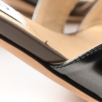 Jimmy Choo Patent Suede Marcine 100 Pumps 39 Off White Mink Anthracite 9 of 11