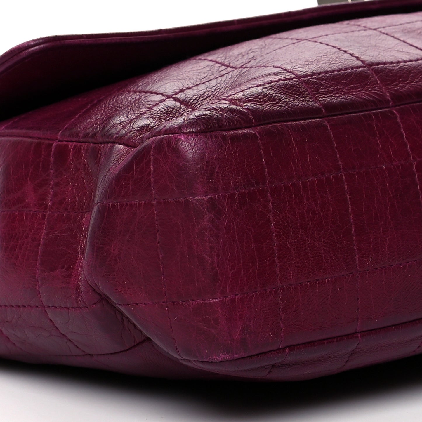 Lambskin Chocolate Bar Mademoiselle Flap Purple