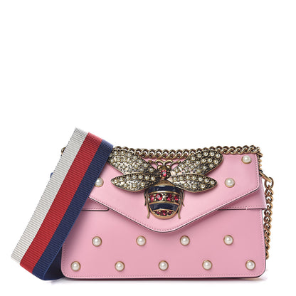 Gucci Nappa Pearl Studded Mini Queen Margaret Broadway Shoulder Bag Sugar Pink 1 of 12