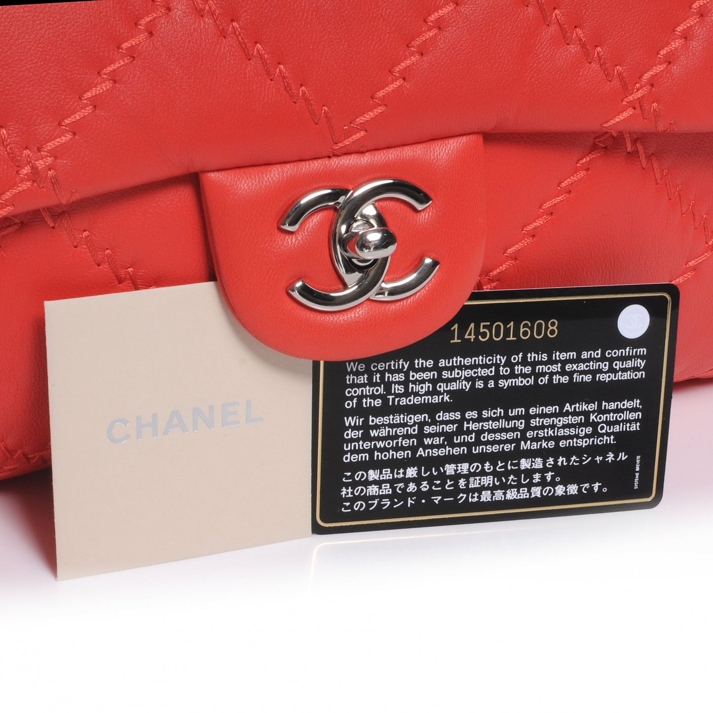 Calfskin Ultimate Stitch Flap Red