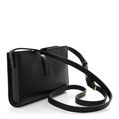 Celine Grained Calfskin 16 Pochette Black 3 of 10