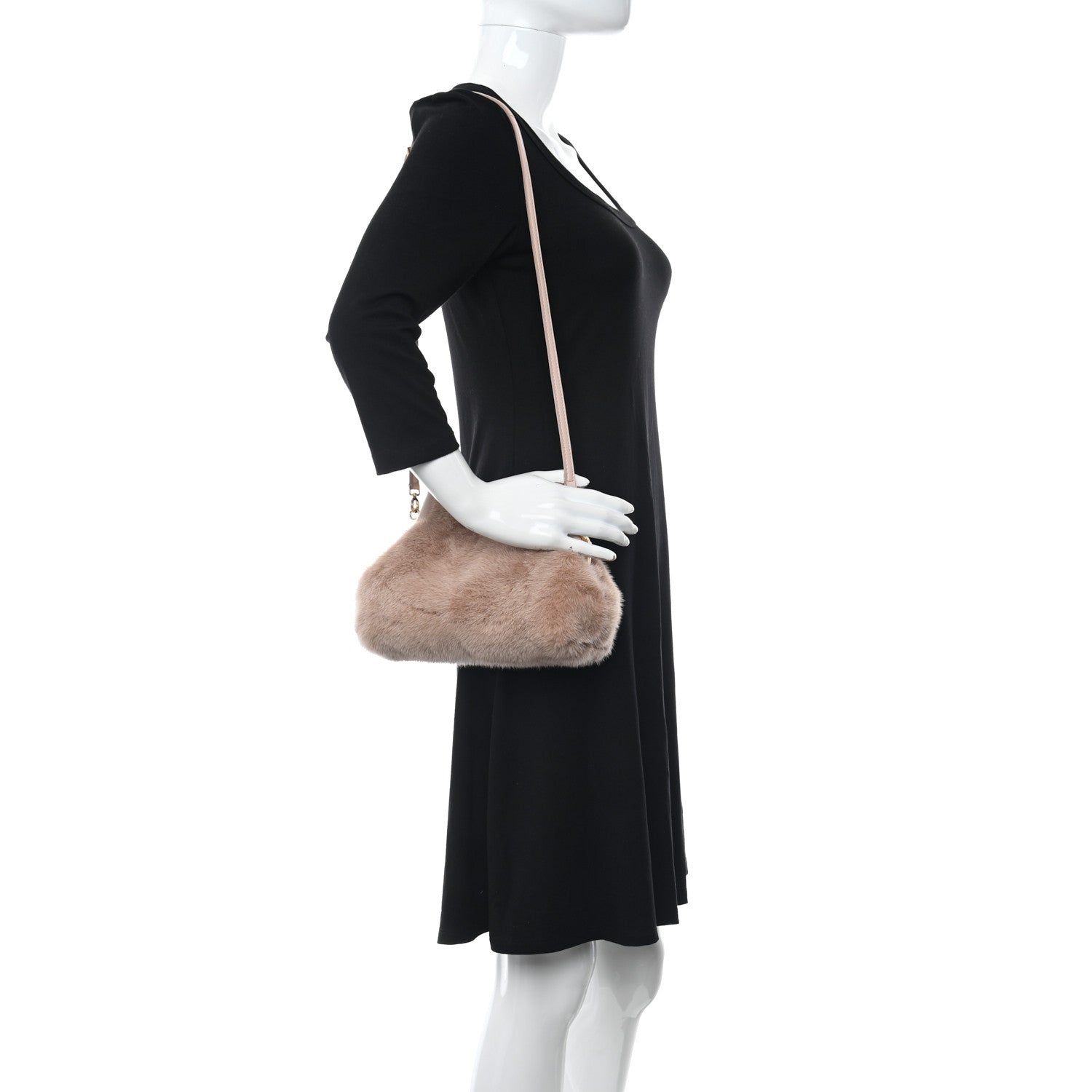 Fendi Mink Shiny Nappa Small Fendi First Rosa Plaster 2 of 11