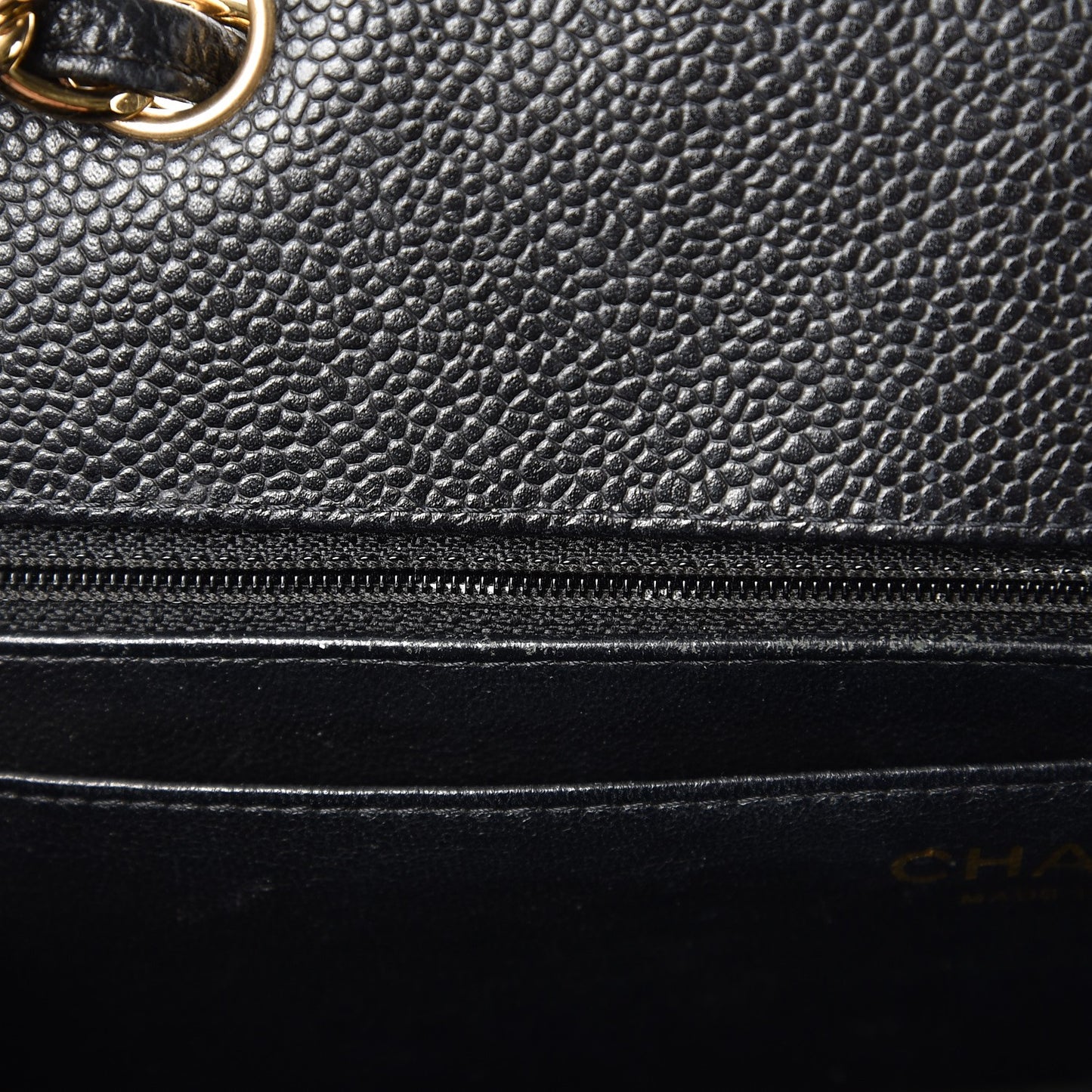 Caviar Quilted Jumbo Single Flap Black