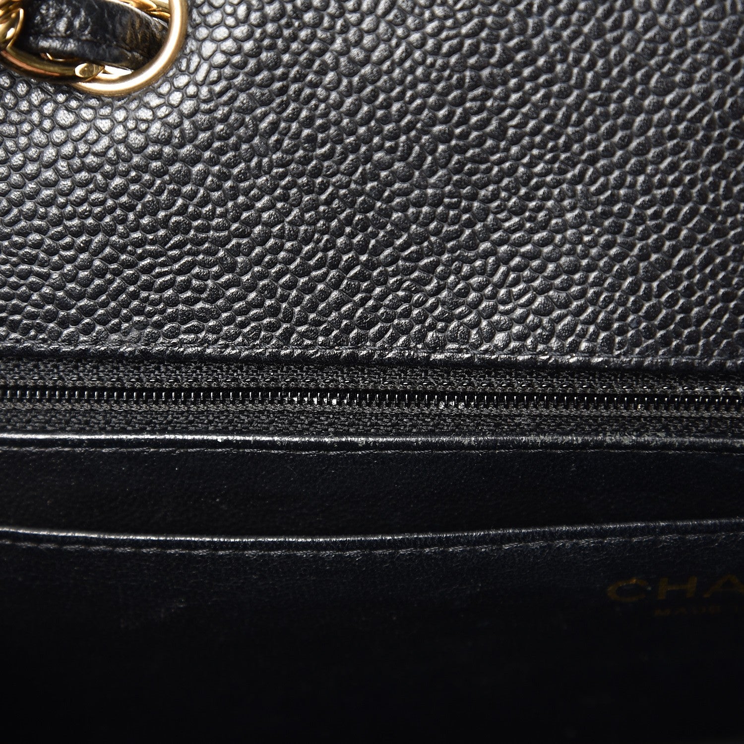 Chanel Caviar Quilted Jumbo Single Flap Black 9 of 10