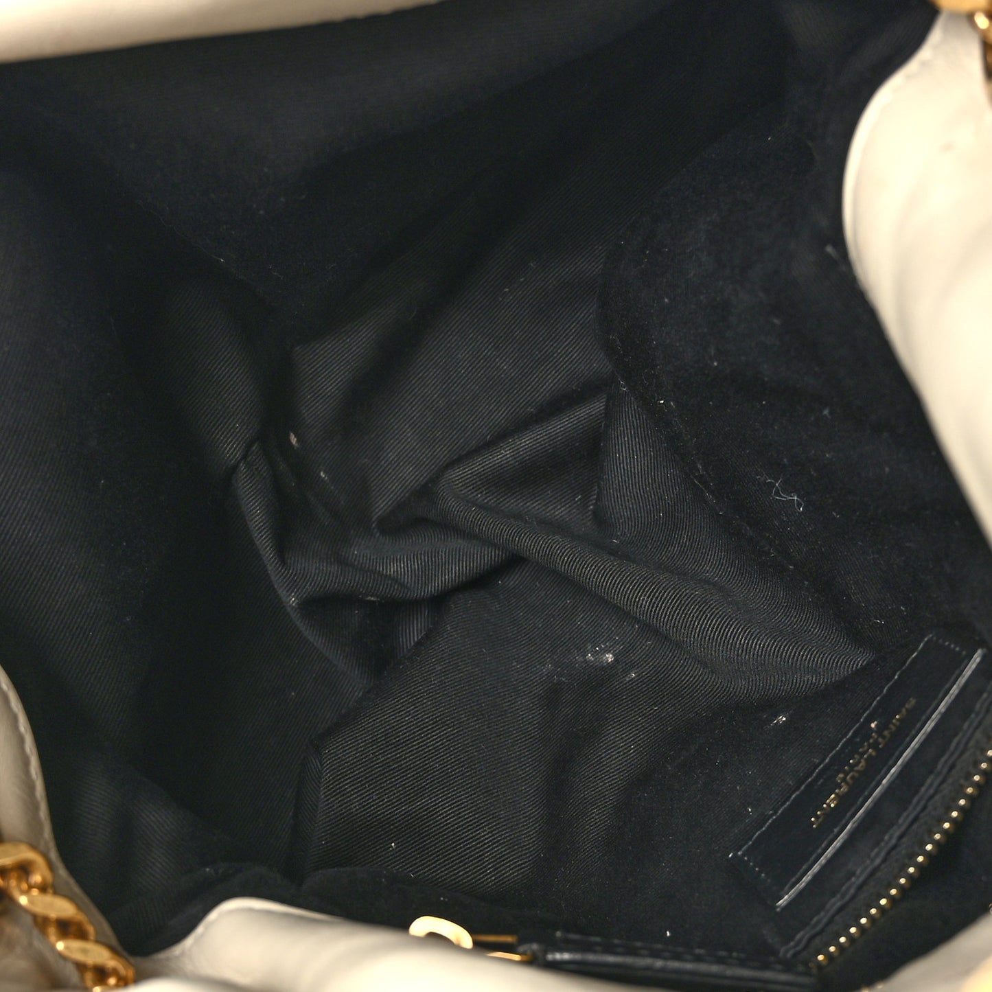 Lambskin Quilted Small Loulou Puffer Monogram Chain Satchel Crema Soft