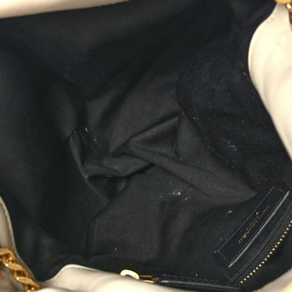 Saint Laurent Lambskin Quilted Small Loulou Puffer Monogram Chain Satchel Crema Soft 5 of 9