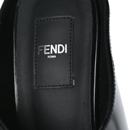 Fendi Vitello Abrasivato FF Cut Mules 39 Black 6 of 7