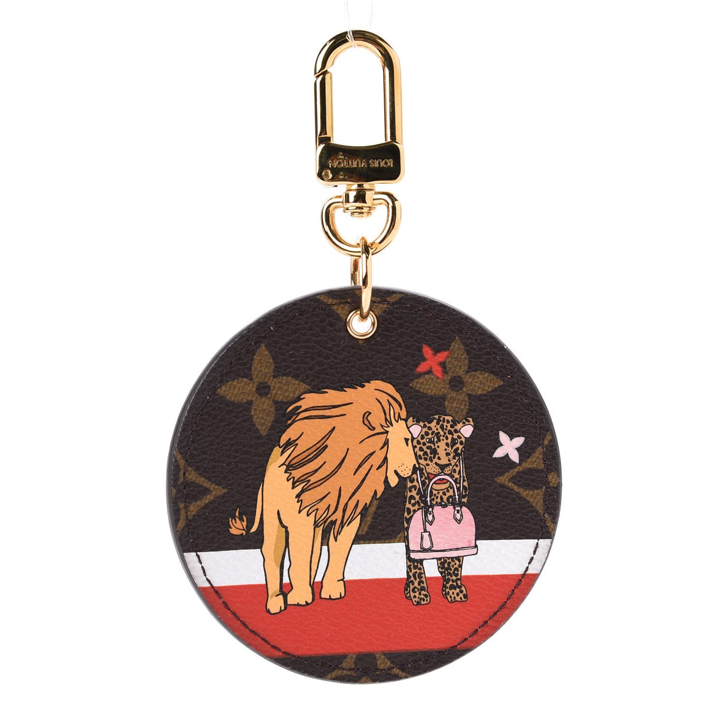 Monogram 2018 Christmas Animation Cats Bag Charm Key Ring
