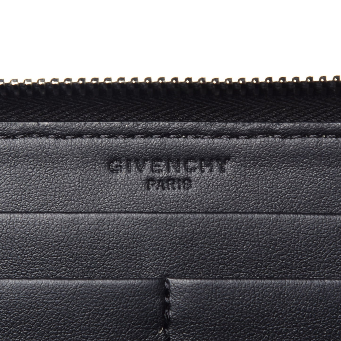 Calfskin Love Print Zip Around Wallet Black