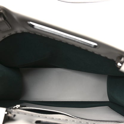 Fendi Vitello King Logo Embossed Shopping Tote Green Tea 5 of 9