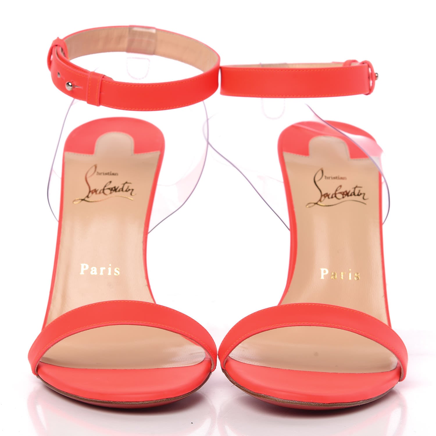 Christian Louboutin Shiny Nappa PVC Jonatina 100 Sandals 40 Bikini 2 of 8