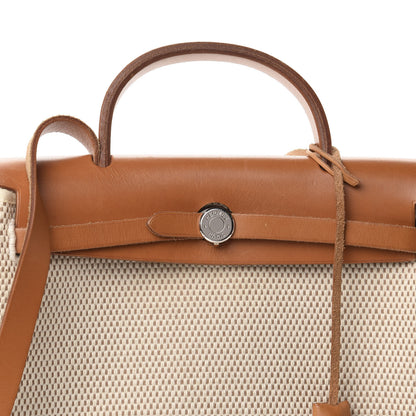 Hermes Toile Vache Herbag 30 PM Natural 9 of 10