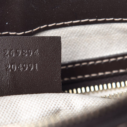 Gucci Monogram Web Mayfair Top Handle Satchel Dark Brown 9 of 19