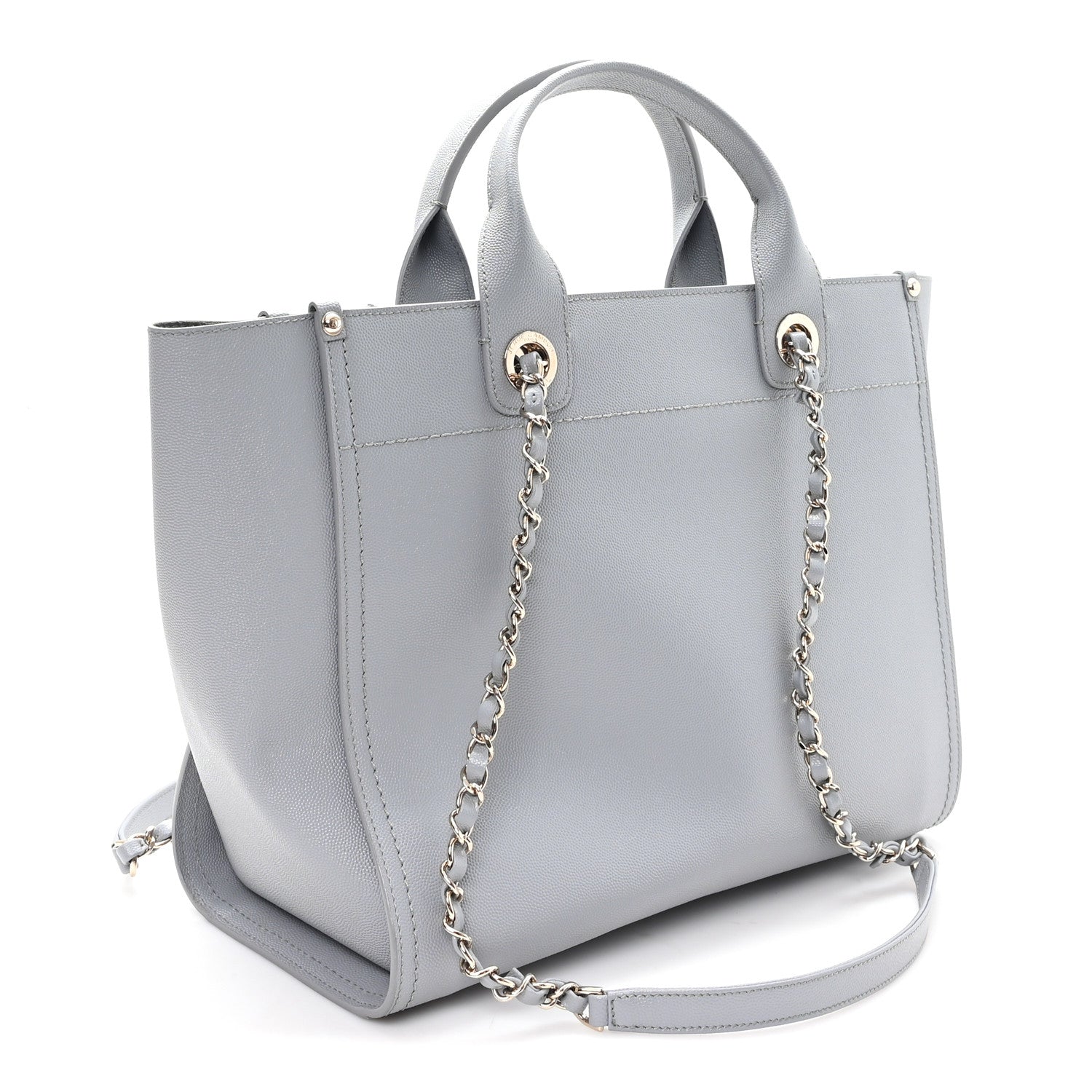 Chanel Caviar Studded Small Deauville Tote Grey 3 of 10