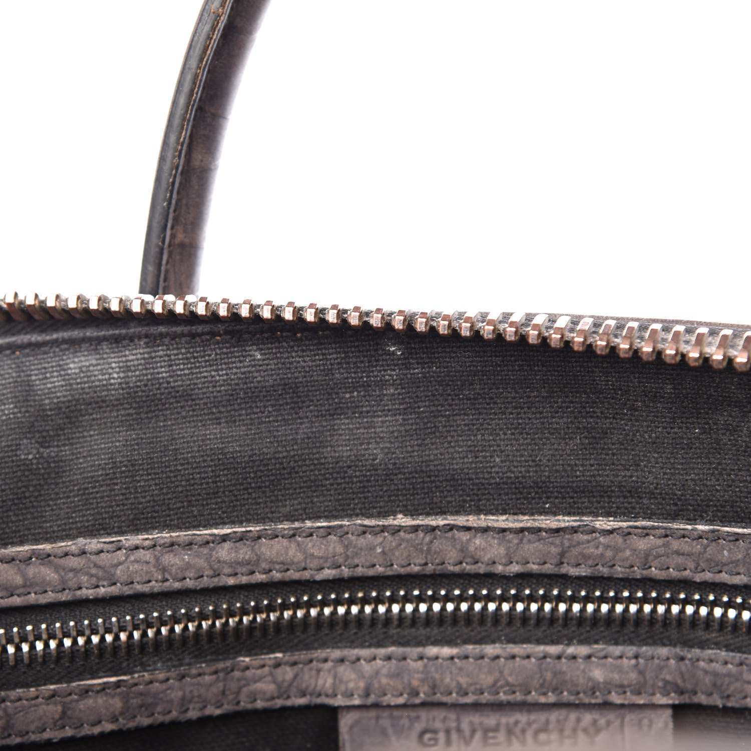 Givenchy Nubuck Crocodile Embossed Medium Antigona Washed Black 12 of 35