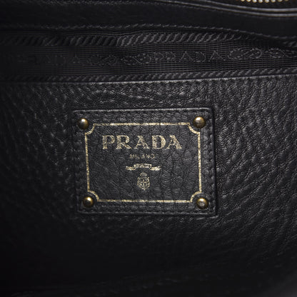 Prada Vitello Daino Side Pocket Hobo Nero Black 6 of 9