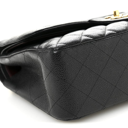 Chanel Caviar Quilted Jumbo Double Flap Black 9 of 10