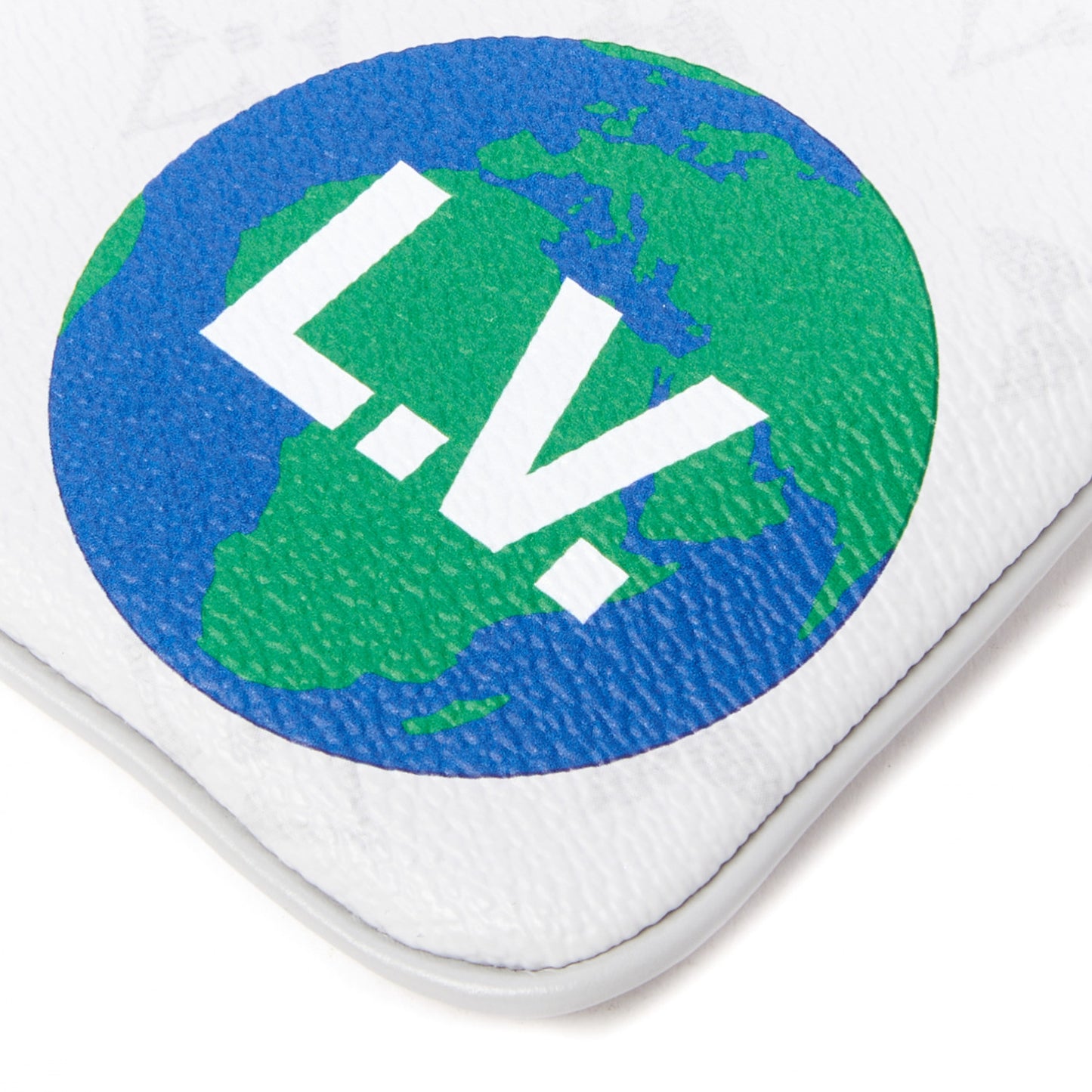 Monogram Logo Story Zipped Pouch PM White