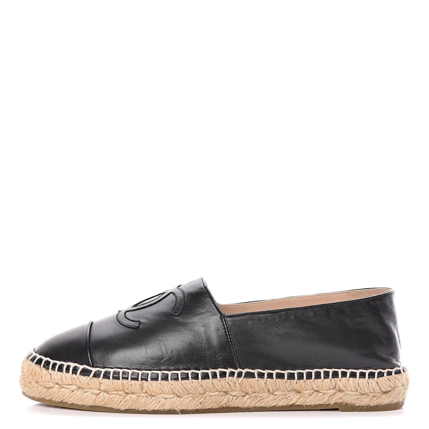 Chanel Lambskin CC Espadrilles 40 Black 1 of 12