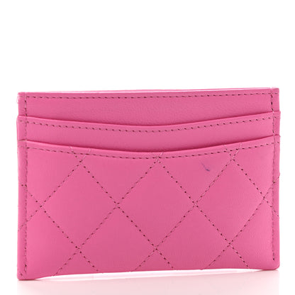 Chanel Lambskin Quilted Card Holder Pink 3 of 10
