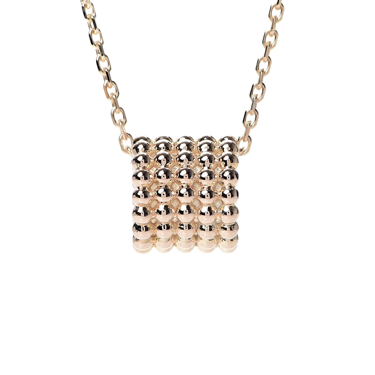 Van Cleef & Arpels 18K Rose Gold Perlee 5-Row Pendant Necklace 4 of 7