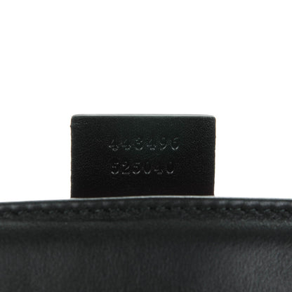 Gucci Calfskin Matelasse Medium GG Marmont Shoulder Bag Black White 7 of 7
