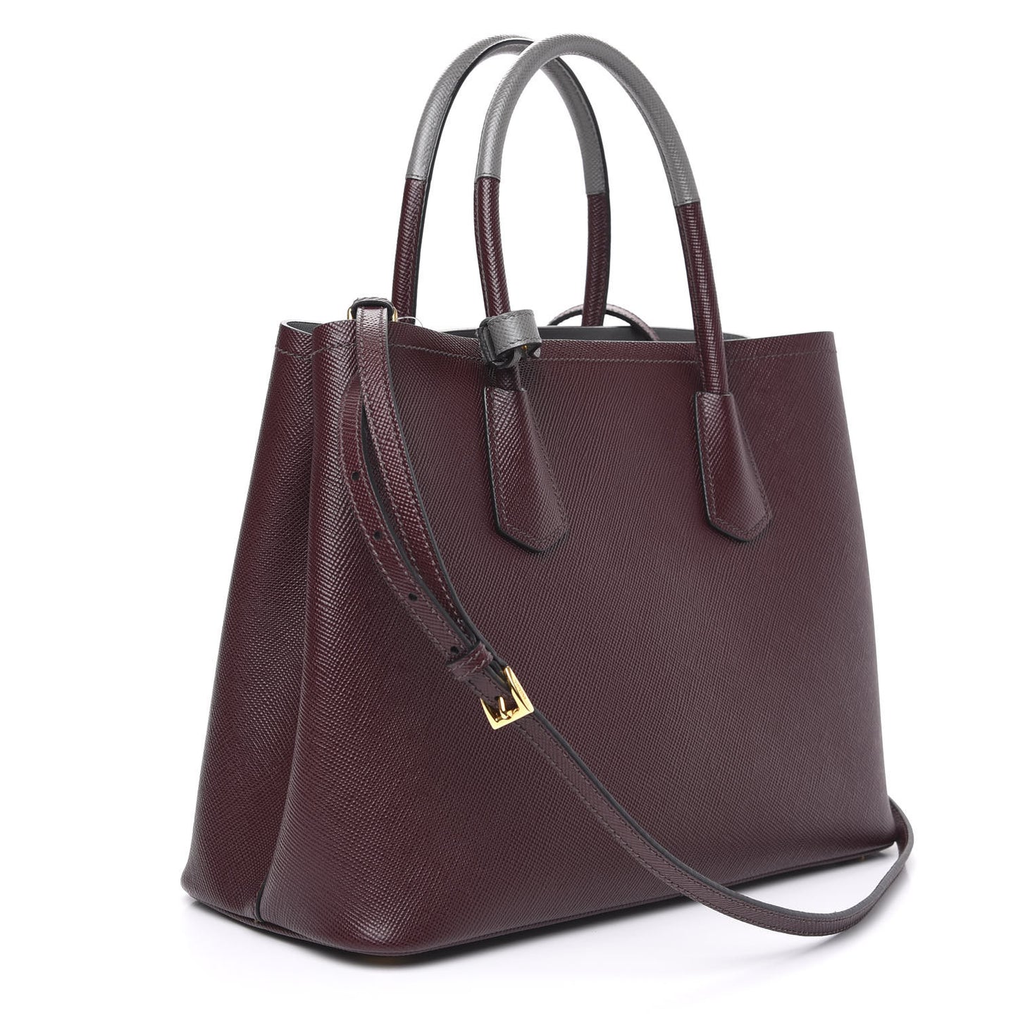 Saffiano Cuir Medium Double Bag Granato Marmo