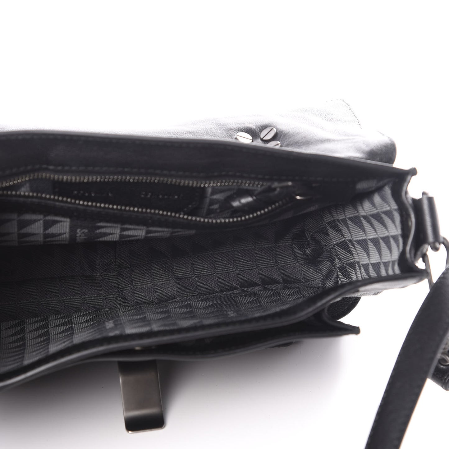 Lambskin Tiny Fringe Lux PS1 Satchel Black