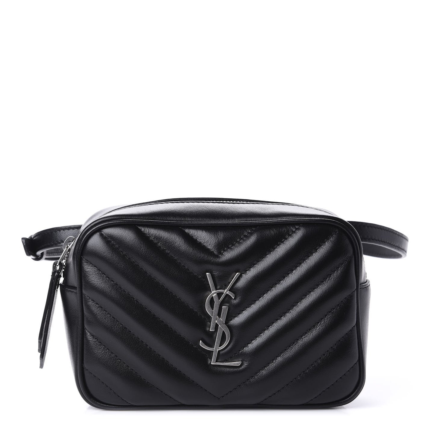 Calfskin Matelasse Monogram Lou Belt Bag Black