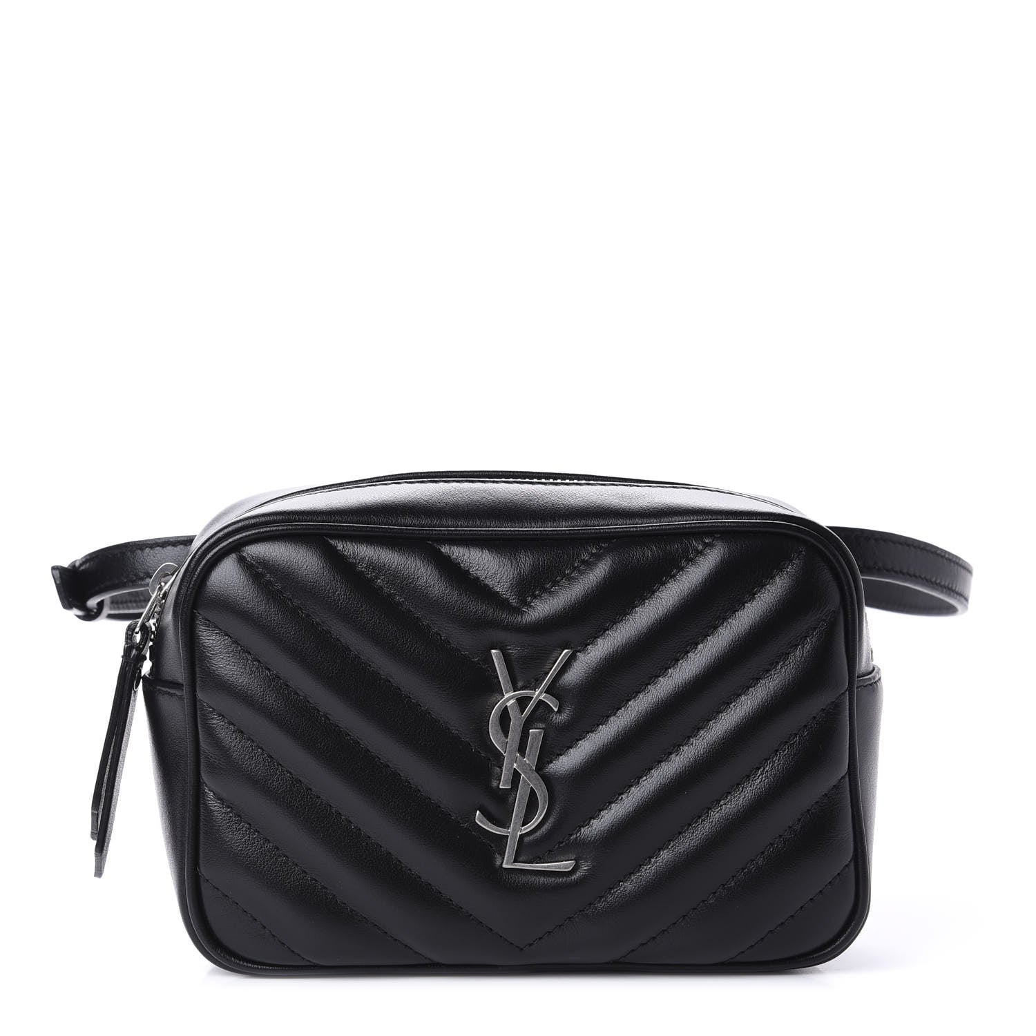 Saint Laurent Calfskin Matelasse Monogram Lou Belt Bag Black 1 of 10