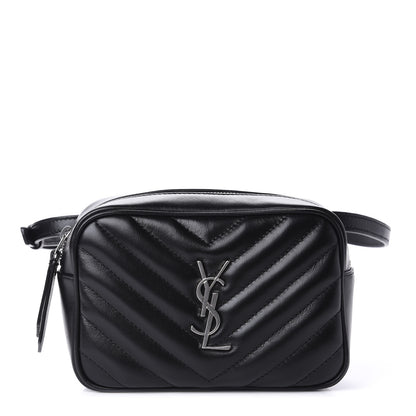 Saint Laurent Calfskin Matelasse Monogram Lou Belt Bag Black 1 of 10