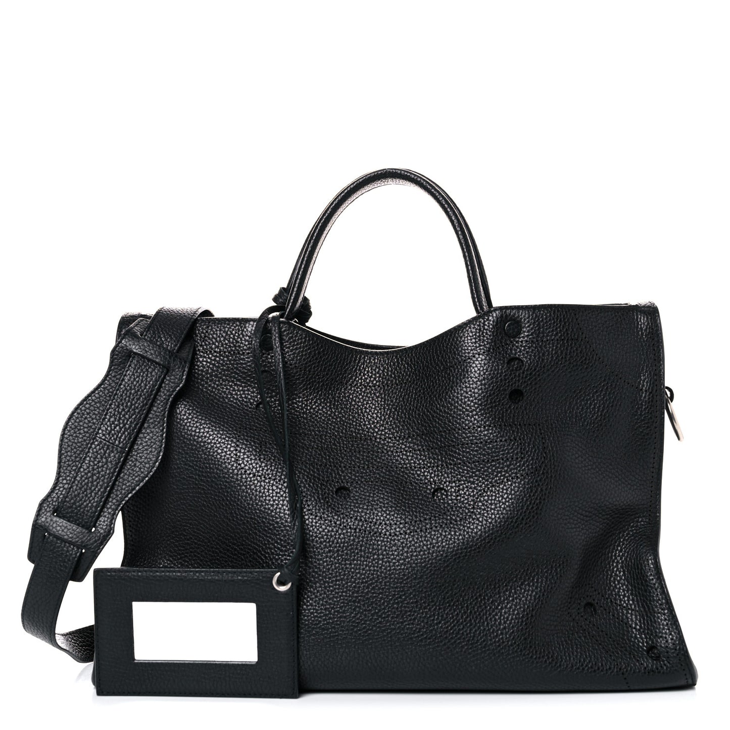 Veau Grana Perforated Blackout Hardware City Black