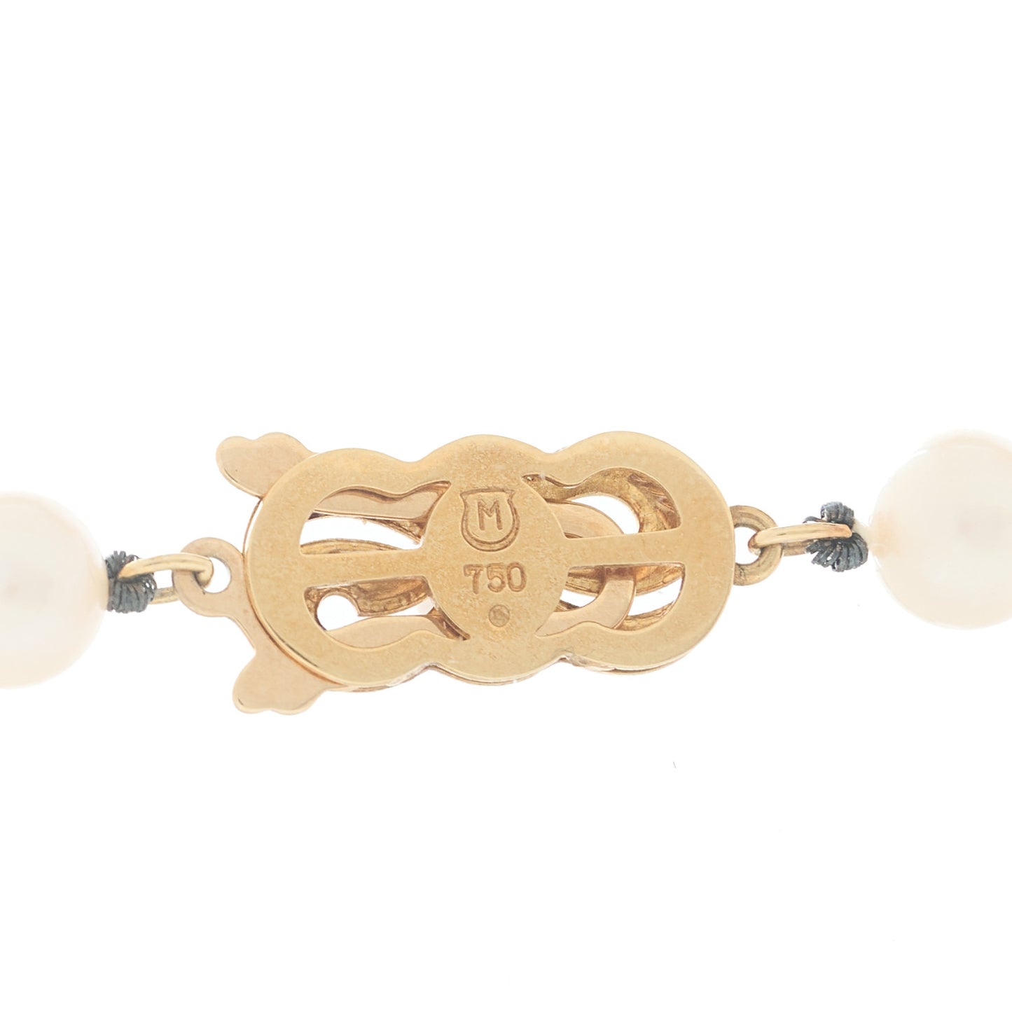 18K Yellow Gold Akoya Cultured Pearl 6.5-7mm Strand Necklace