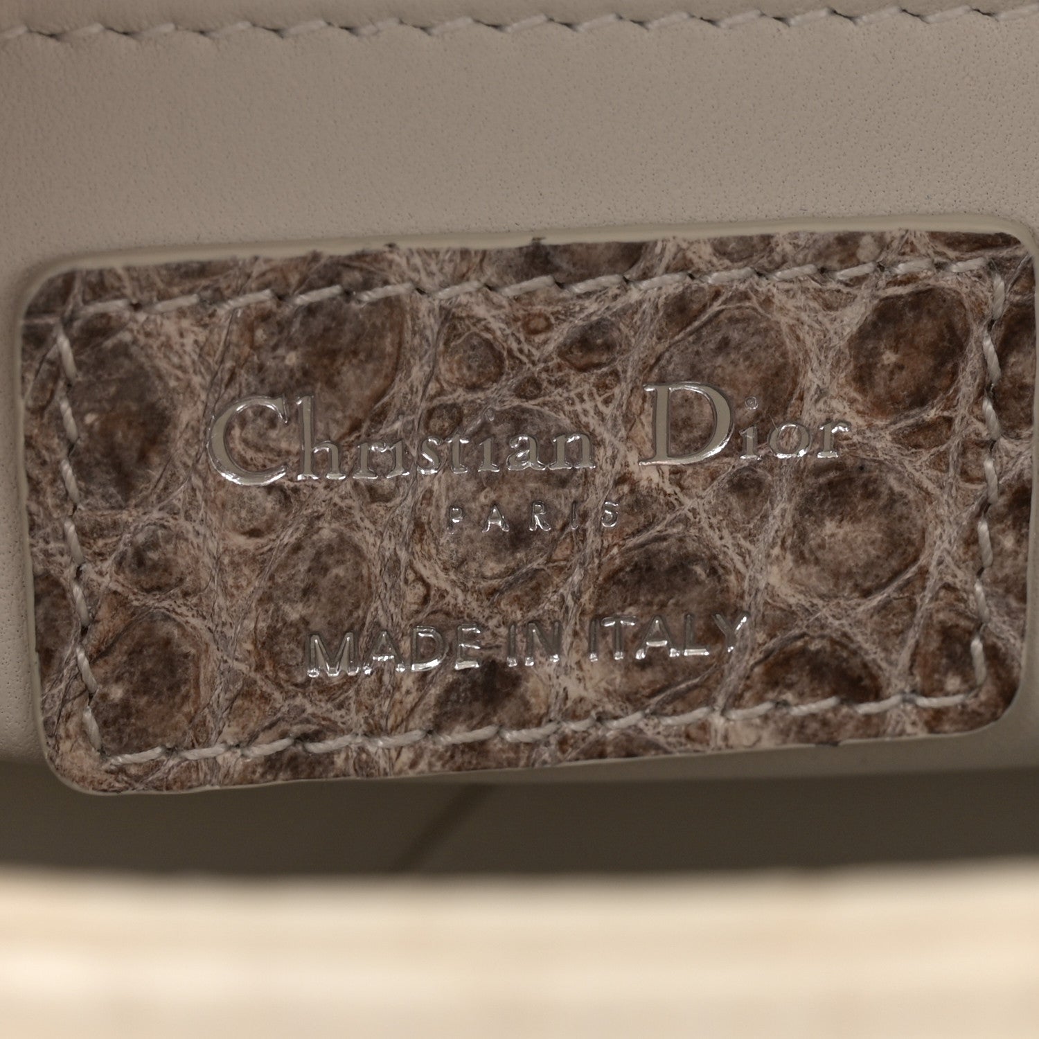 Christian Dior Niloticus Crocodile Himalaya Crystal Small Lady Dior White 6 of 10