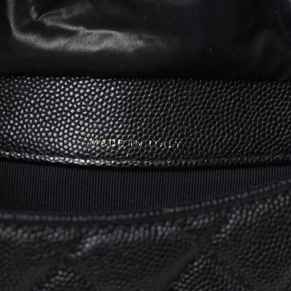 Chanel Caviar Fabric Foldable Tote Bag With Chain Black Multicolor 9 of 14