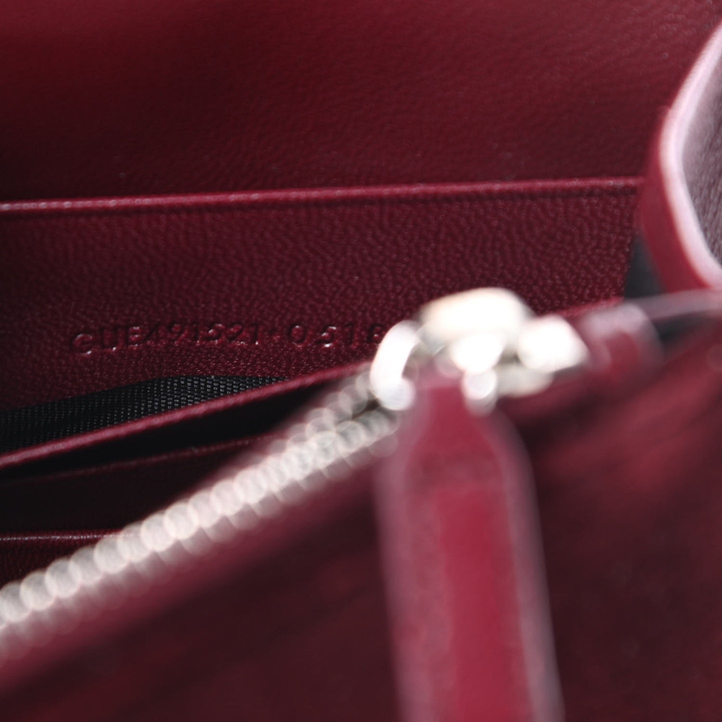 Velvet Crystal Monogram Kate Tassel Shoulder Bag Burgundy