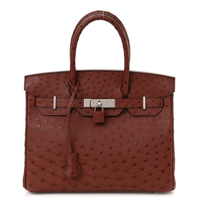 Hermes Ostrich Birkin 30 Brique 1 of 10