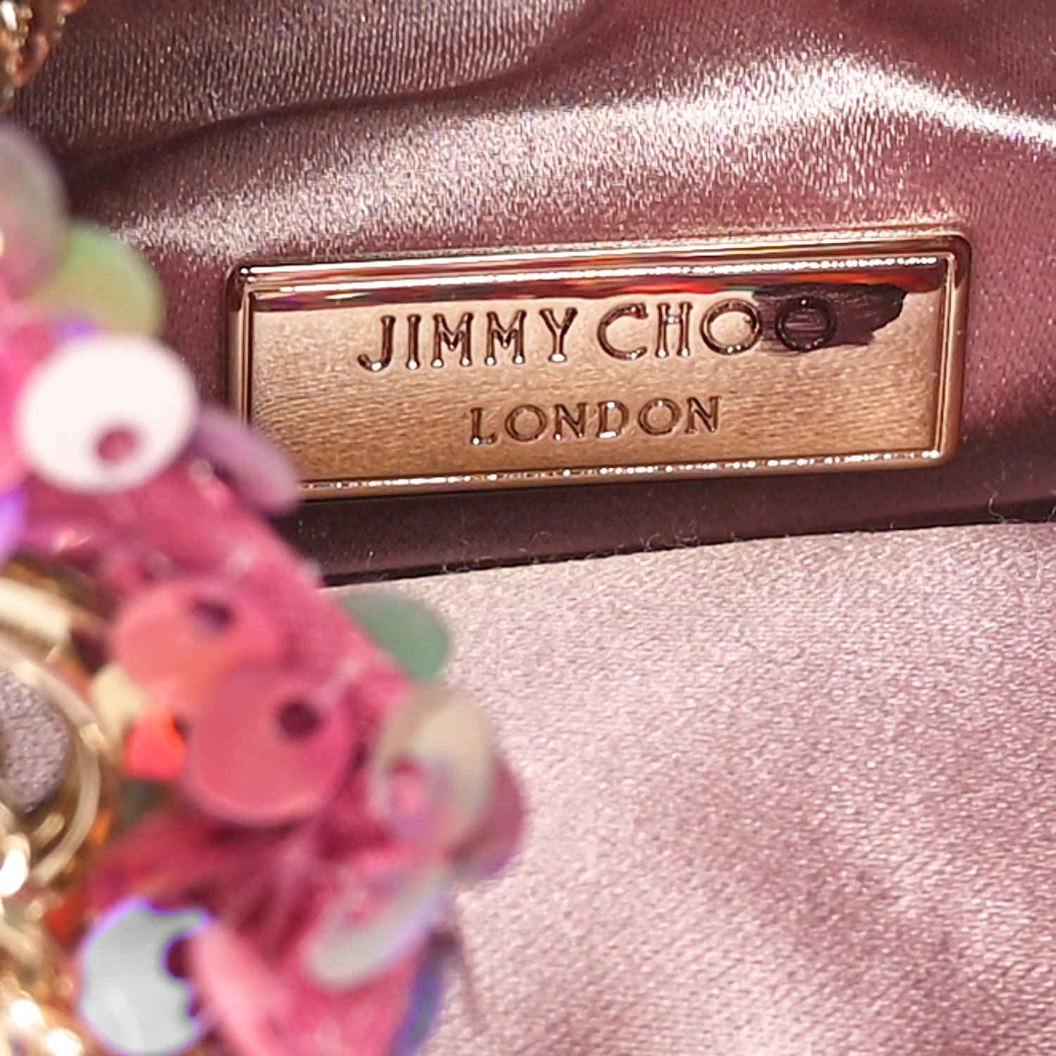 Jimmy Choo Sequin Paillettes Micro Bon Bon Bag Pink Multicolor 6 of 9