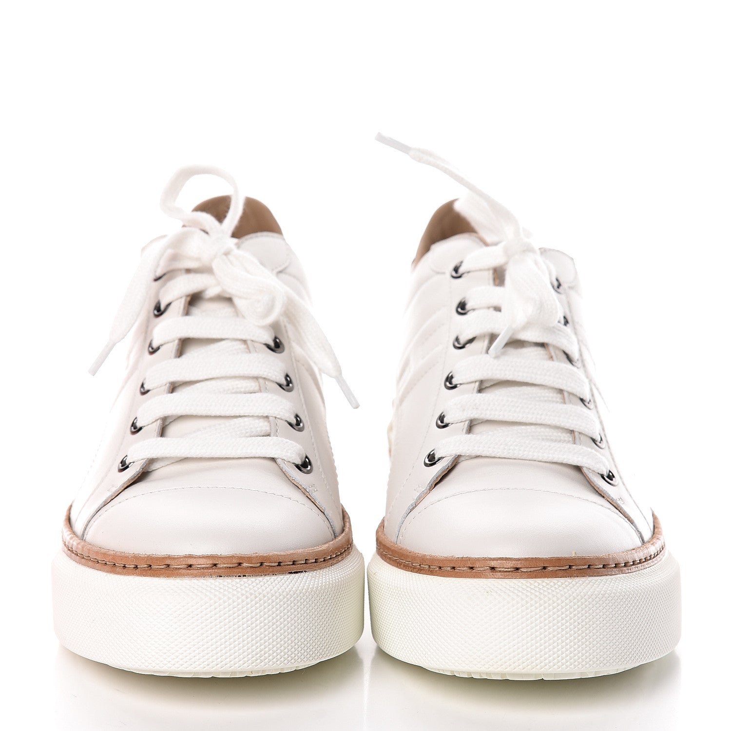 Hermes Calfskin Polo Sneakers 38 White 2 of 9